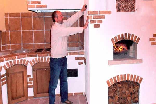 how to paint a brick stove in a house yourself