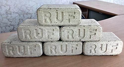 Wood briquettes in the form of RUF bricks. They are easy to use and environmentally friendly. They don&#39;t require much storage space 