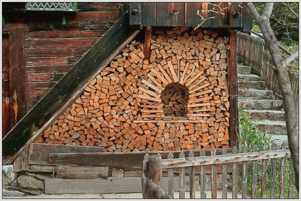firewood in the form of a stove