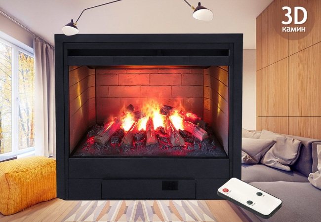 Electric 3D fireplace