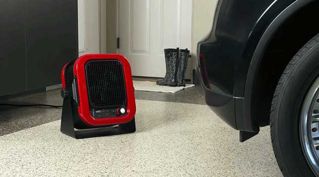 Portable electric fan heater
