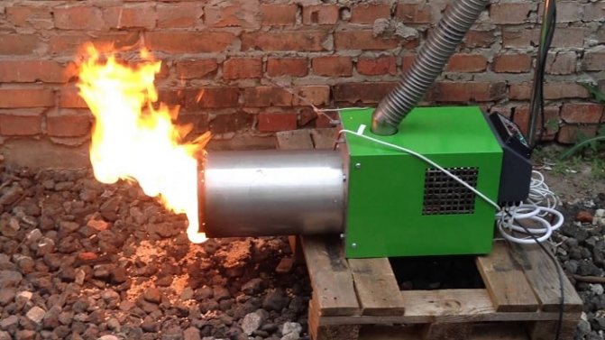 DIY torch pellet burner