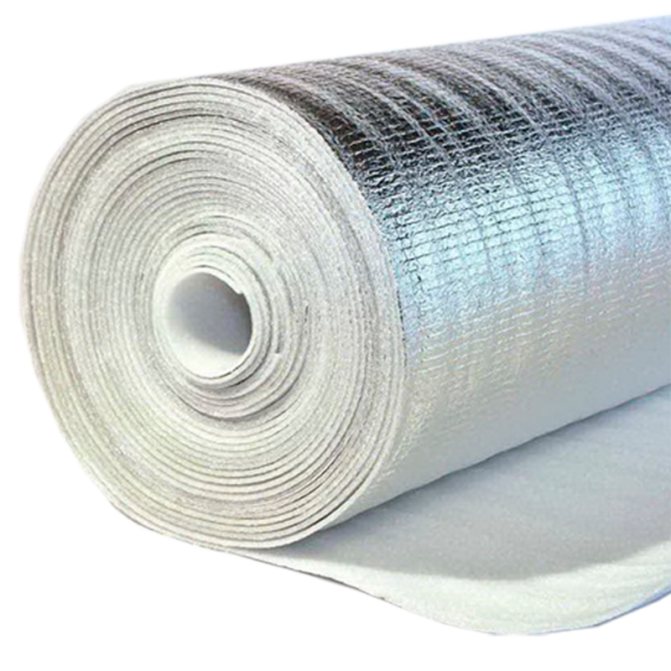 Foil-coated isolon consists of foamed polyethylene, as well as one or two layers of foil