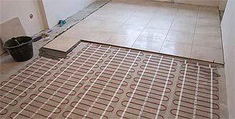 Photo - electric floor under tiles