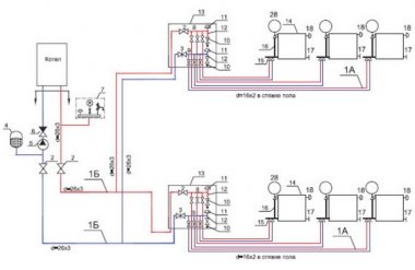 Hydraulic radiator connection diagram