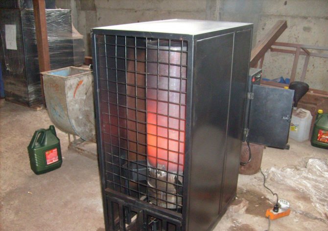 Масляная печь, как правило, используется в гаражах или в производственных цехах