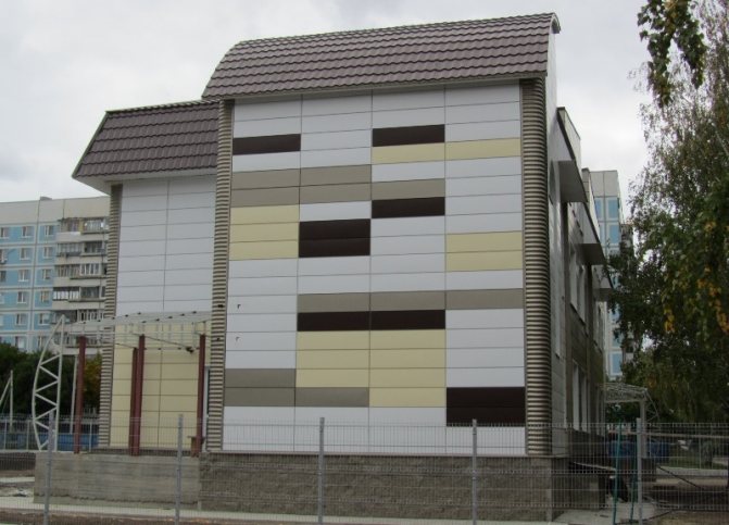 cladding with facade panels