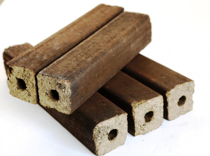 Briquettes produce less waste than firewood