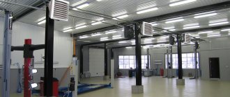 Heating of commercial premises with air heaters