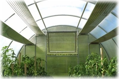 Heating a polycarbonate greenhouse with infrared heaters