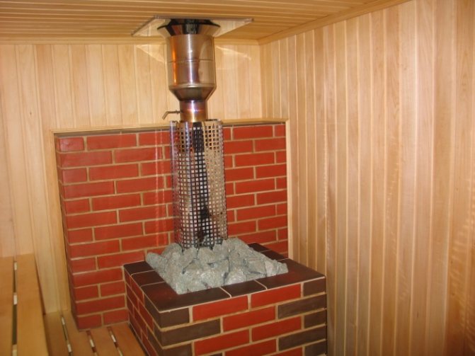 stove in a wooden house photo made of brick