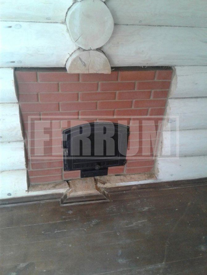 stoves for a private house made of bricks photo