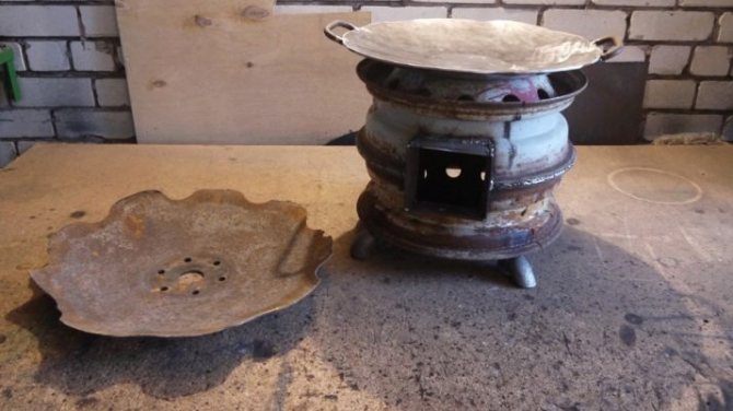 Do-it-yourself stove for a cauldron from a pipe, how to make a stove for an oriental kitchen, photo