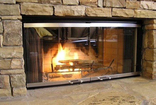 Modern designed fireplace