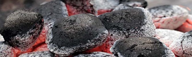 Burning temperature of charcoal and coal