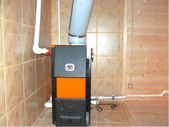 installation of a solid fuel boiler