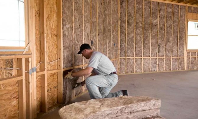 Internal insulation of a country house photo